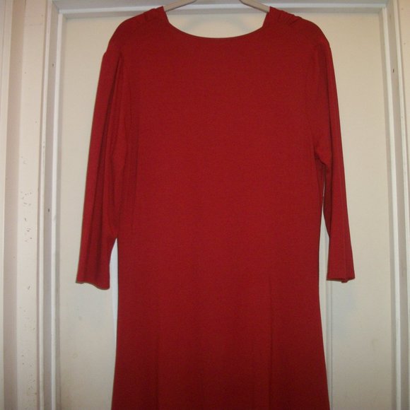 RUST ROMY STRECHY COTTON SWIINGY DRESS X LG - Picture 8 of 9